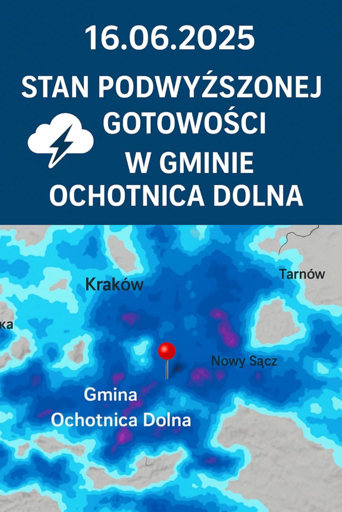 mapa nadchodzącej burzy